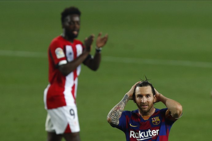 Messi počas zápasu s Athleticom Bilbao. Foto - TASR/AP