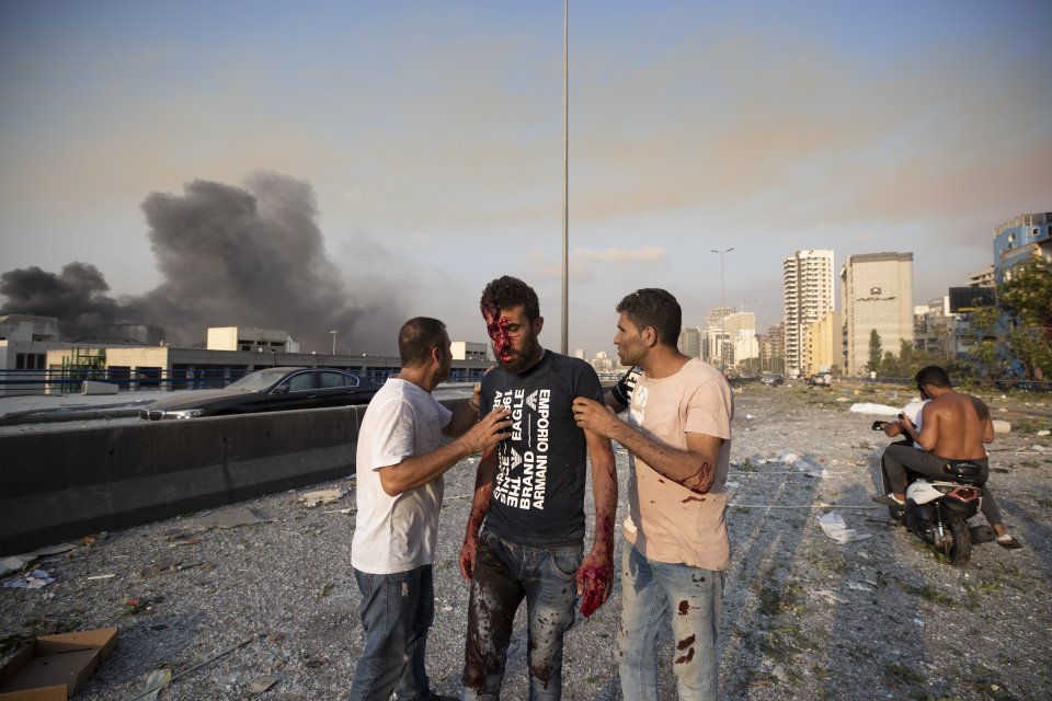 Výbuchy v prístave Bejrútu. Foto - AP