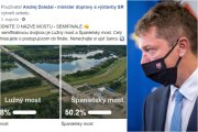 Anketu k novému mostu využil minister na self-promo. Blamáž s názvom Španielsky most odvrátil na poslednú chvíľu