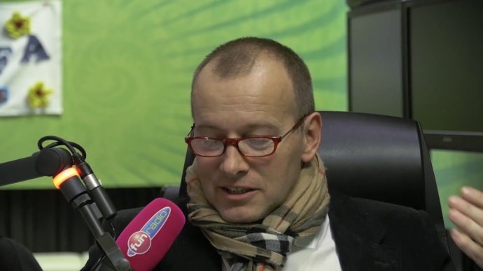 Boris Kollár vo svojom Fun rádiu pred voľbami v roku 2016. Reprofoto - N