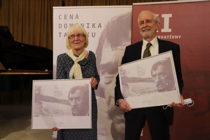 Alta Vášová a Milan Šútovec, laureáti za rok 2019. Foto - KI