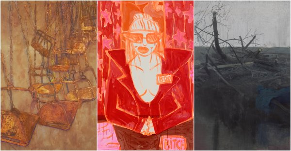 Hrdzavejúci reťazák, žena boss a&nbsp;príroda zničená človekom. Pozrite si trojicu najlepších malieb ocenených v&nbsp;súťaži Maľba 2020