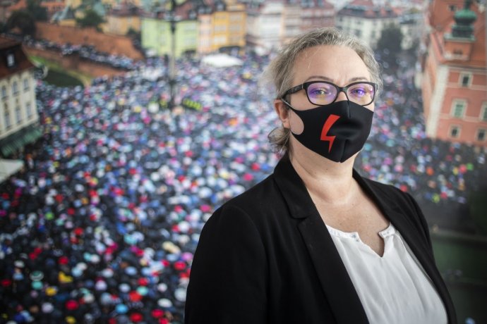 Organizátorka celopoľských protestov Marta Lempartová. Foto - Deník N/Gabriel Kuchta