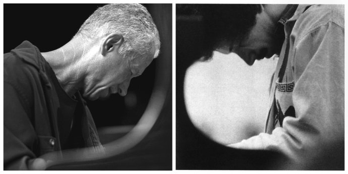 Keith Jarrett v čase turné v roku 2016, z ktorého vznikol album Budapest Concert. Vpravo na obale albumu The Köln Concert (1975). Foto – ECM Records