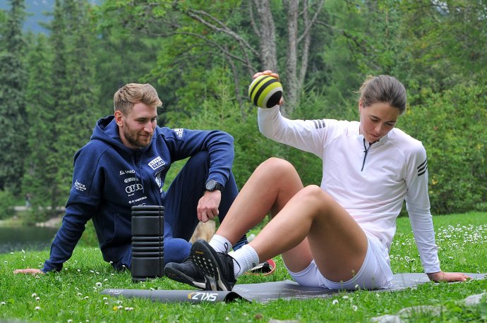 Klimčík s Vlhovou. Foto - tasr/Oliver Ondráš