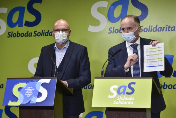 Richard Sulík a Eugen Jurzyca. Foto - TASR