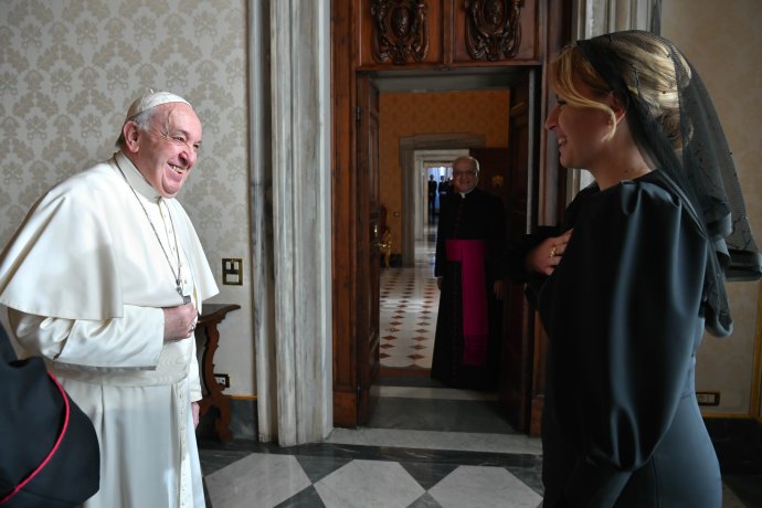Prezidentka Čaputová sa vo Vatikáne stretla s pápežom Františkom. Foto - TASR