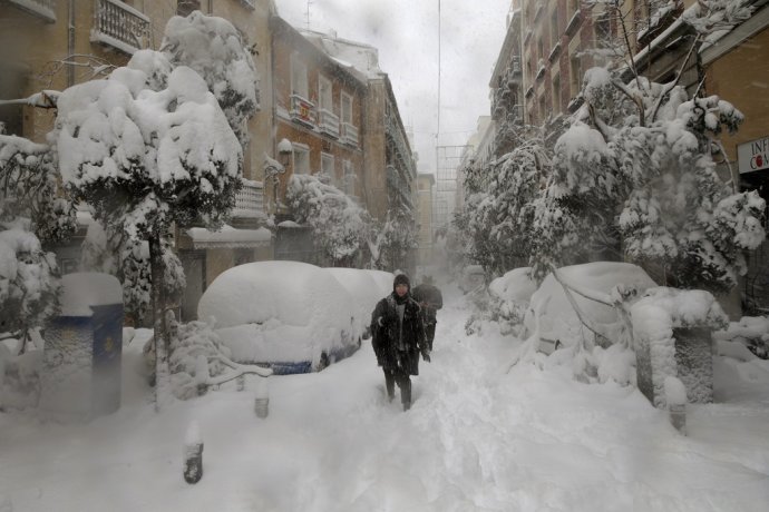 Madrid zasiahla snehová búrka Filomena. Foto: TASR/AP