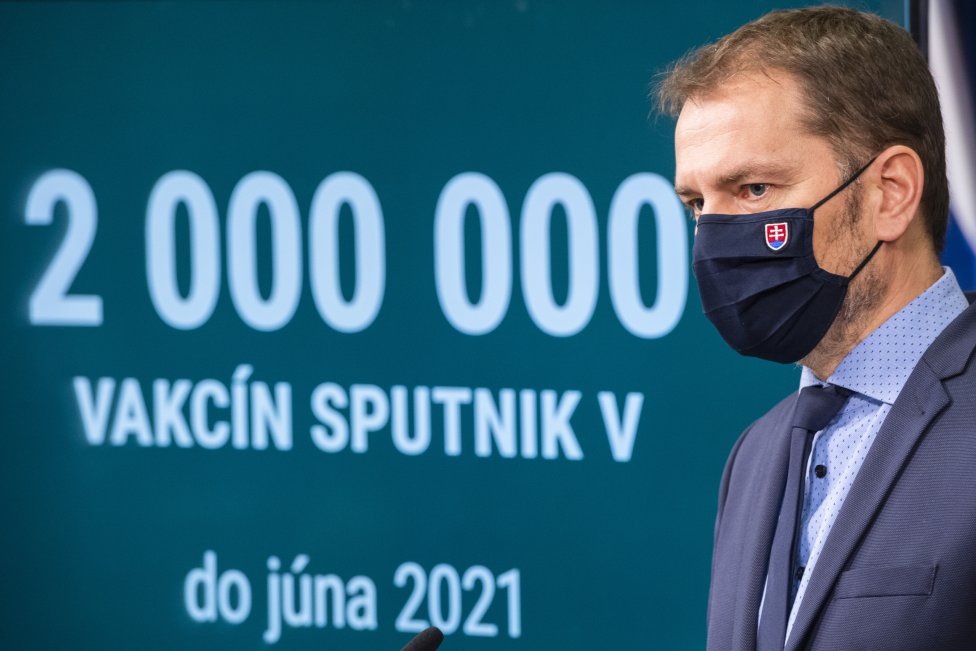 Igor Matovič v piatok oznámil, že dohodol nákup dvoch miliónov dávok vakcíny Sputnik V. Foto - TASR