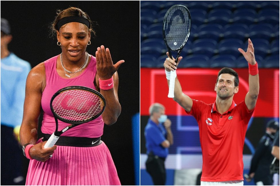 Serena Williamsová a Novak Djoković. Foto - TASR/AP; koláž – N