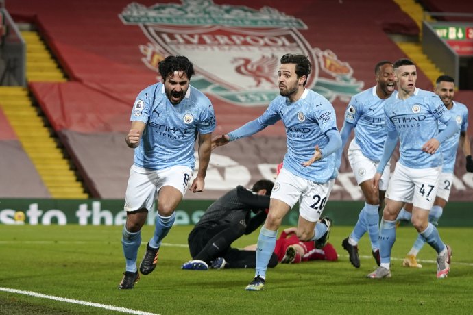 Gündogan skóroval aj proti Liverpoolu. Foto - TASR/AP