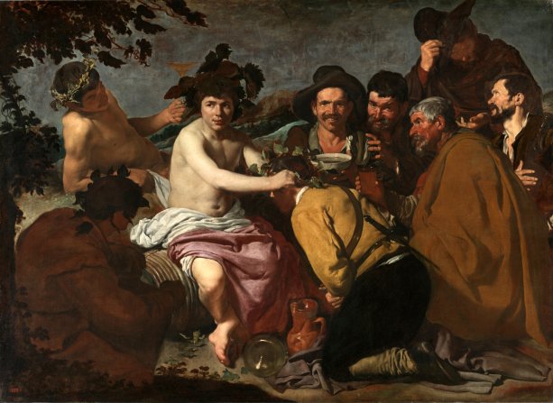 Diego Velázquez - Triumf Bakchusa alebo Pijani (1628-1629). Zdroj: commons.wikimedia.org