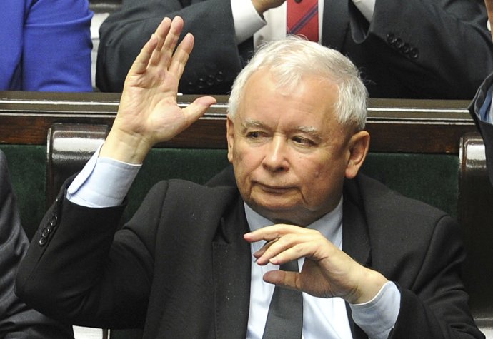 Líder vládnej strany Právo a spravodlivosť Jaroslaw Kaczynski. Foto - TASR/AP