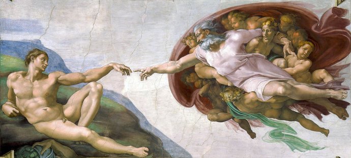 Michelangelo. Stvorenie Adama. Foto – Wikimedia/cc
