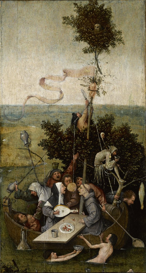 Hieronymus Bosch: Loď bláznov (okolo roku 1500). Zdroj: commons.wikimedia.org