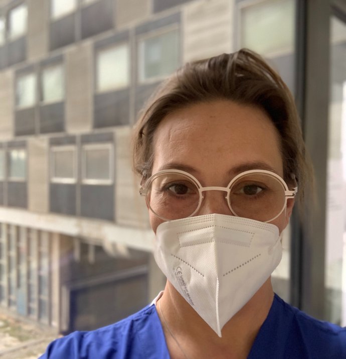 Hejdi Gamst-Jensenová, MSc, PhD, RN, z Dánska pracovala necelé dva týždne na JIS v Rooseveltovej nemocnici v Banskej Bystrici. Foto – archív Hejdi Gamst-Jensenová