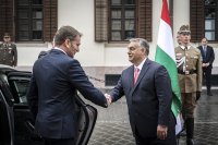 Igor Matovič na návšteve u Viktora Orbána v Budapešti v marci 2021. Foto - TASR