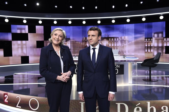 Marine Le Penová pohorela hlavne v poslednej debate s Emmanuelom Macronom pred prezidentskými voľbami v roku 2017. Foto - tasr/ap