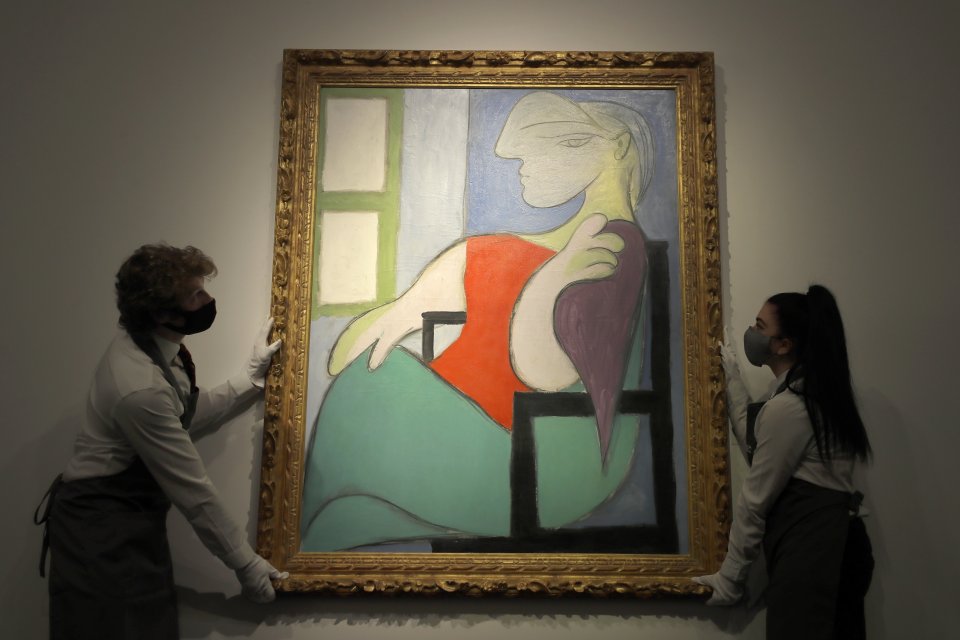 Picassova maľba Žena sediaca pri okne (Marie-Thérse). Foto - TASR/AP