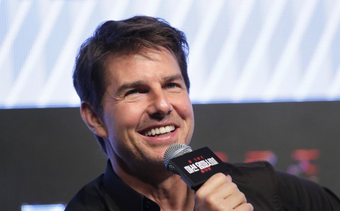 Tom Cruise počas rozhovoru k filmu Mission: Impossible - Fallout. Zdroj - TASR/AP