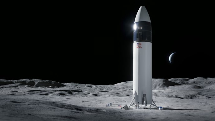 Kozmická loď Starship od spoločnosti SpaceX by mala dopraviť ľudí na mesačný povrch. Zdroj – SpaceX