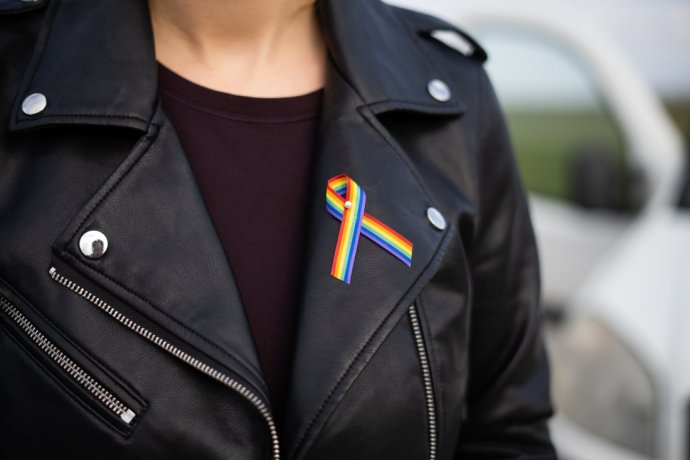 Dúhová stužka, ktorá je súčasťou kampane boja proti homofóbii a transfóbii. Foto - Prizma Košice