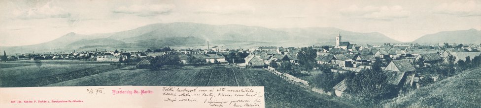 Pohľad na Turčiansky Sv. Martin na začiatku 20. storočia. Zdroj – archív SNK/Igor Dobrovolný