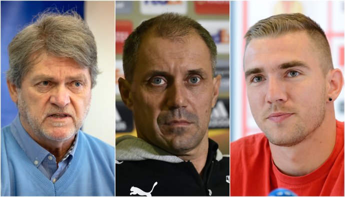 Zľava: Ladislav Borbély, Roman Pivarník a Erik Jendrišek. Foto - TASR