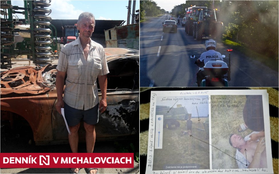 Farmár Béreš so zhoreným BMW jeho syna, bitky na poliach a protestná jazda traktorov na Bratislavu. Foto N – Andrej Bán