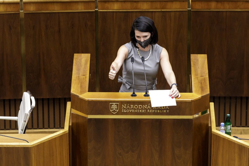 Jana Bittó Cigániková (SaS) počas rokovania. Foto - tasr