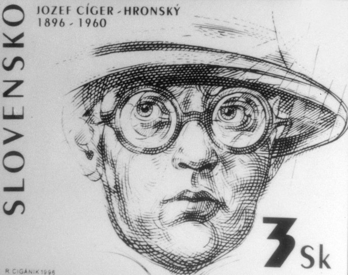Známka Jozef Cíger-Hronský zo série Osobnosti v nominálnej hodnote 3 Sk vyšla v roku 1996. Foto - TASR