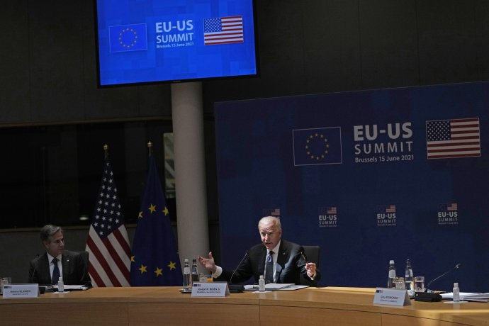 Joe Biden počas návštevy Bruselu. Foto - TASR/AP
