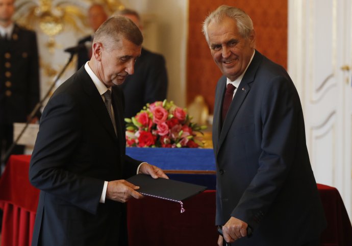 Andrej Babiš a Miloš Zeman v roku 2018. Foto – TASR/AP