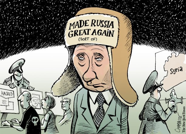 Zdroj ilustrácie: https://www.politico.eu/interactive/donald-trump-fake-news-tweet-russian-hackers-vladimir-putin-cyprus-cartoon/