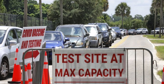 Miera pozitivity testov na Floride je 18 percent. Foto - TASR/AP