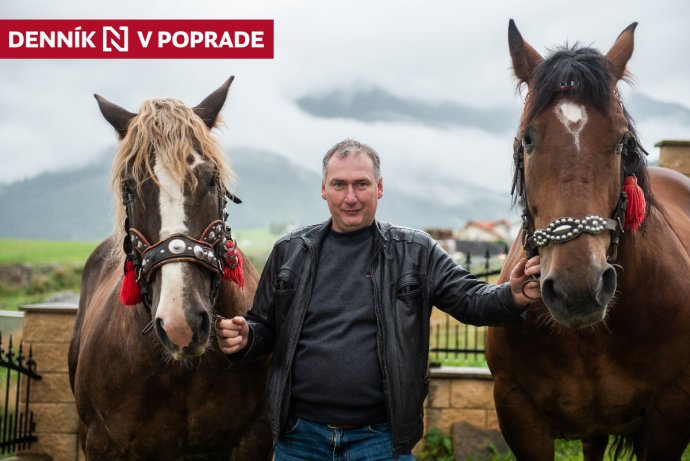 Vladimír Vida pracuje ako furman od roku 1999, má päť koní, k povolaniu priviedol aj svojho syna. Foto N - Tomáš Hrivňák