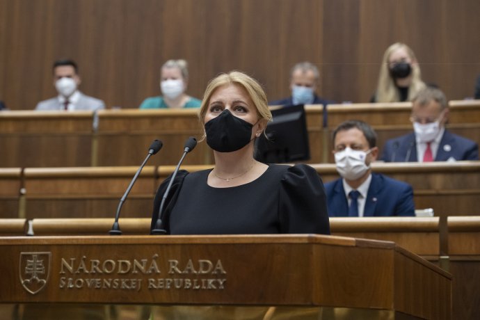 Prezidentka Zuzana Čaputová počas druhej správy o stave republiky. Foto - TASR
