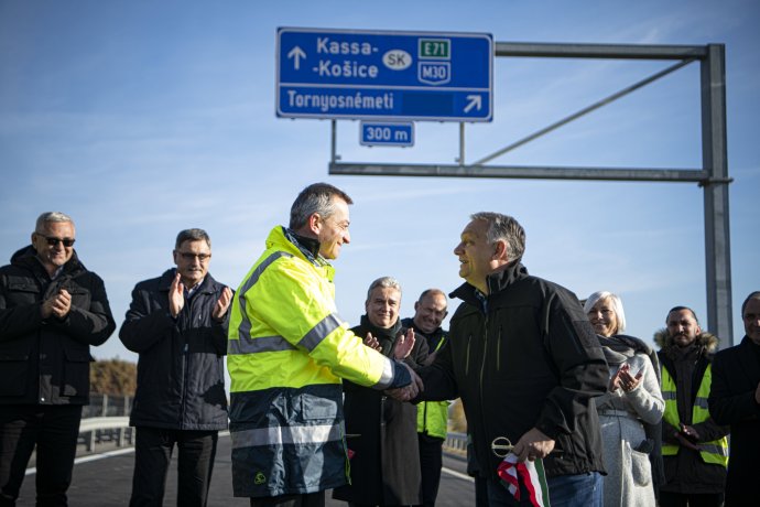 Otvorenie diaľnice Miskolc - Tornyosnémeti. Foto - TASR/MTI/úrad vlády Maďarska