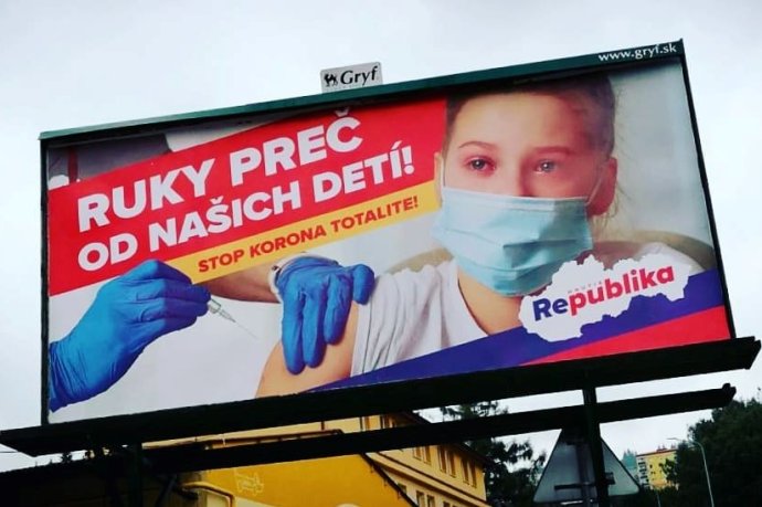 Stana Republika sa v lete rozhodla šíriť protiočkovacie posolstvo cez fotku vystrašeného dieťaťa. Foto - FB Milan Uhrík
