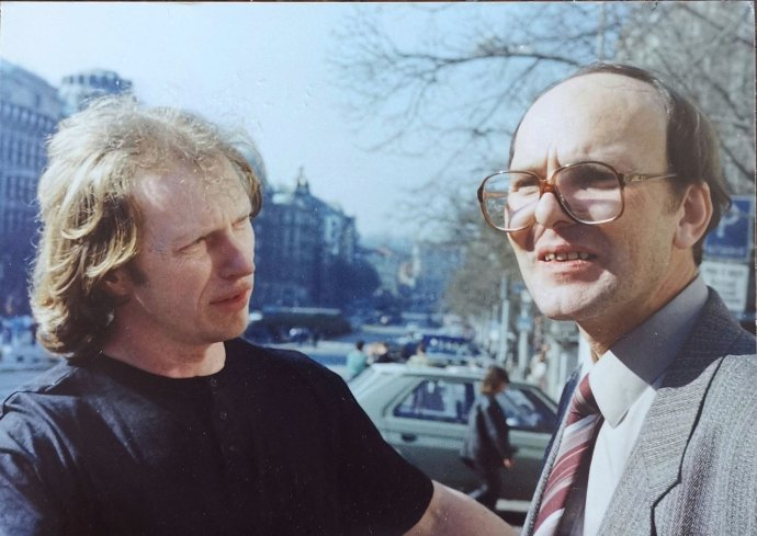 Marián Zajíček a Róbert Gombík v Prahe. Foto - Archív Denníka N