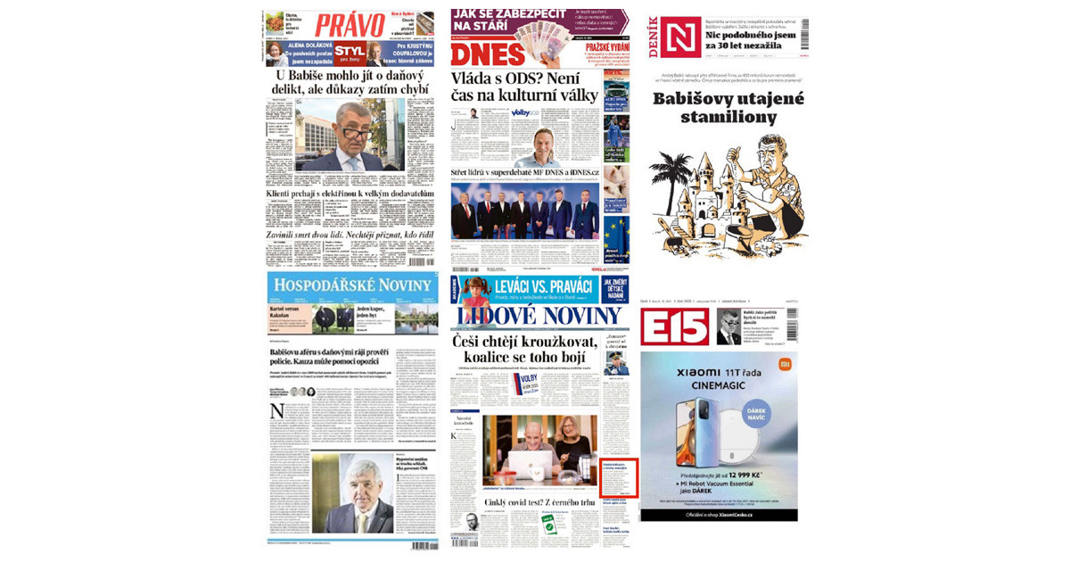 Pre Babišove médiá nie je kauza Pandora Papers hlavnou témou