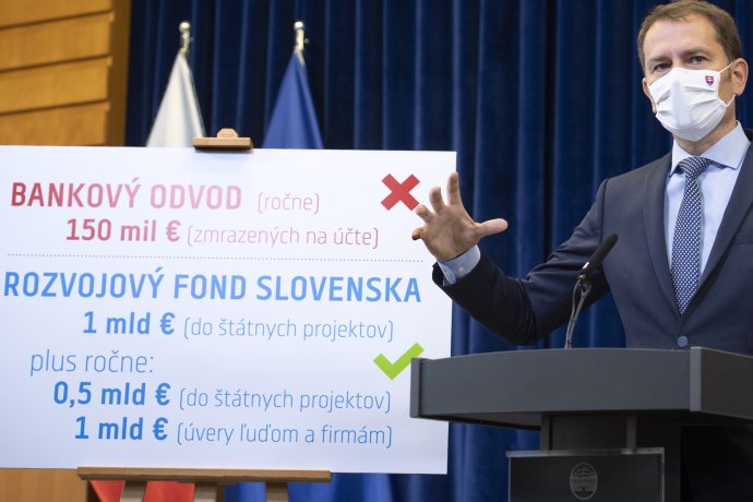 Igor Matovič ešte ako premiér v čase rušenia bankového odvodu. Foto TASR