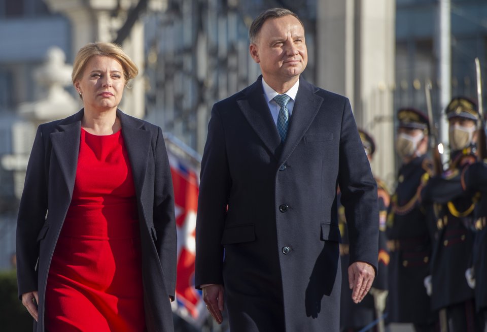 Prezidentka Zuzana Čaputová a poľský prezident Andrzej Duda. Foto - TASR