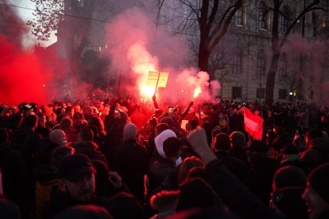 Protest vo Viedni. Foto – TASR/AP