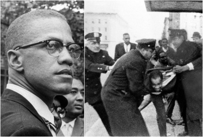 Malcolm X a jeden z útočníkov, ktorého chytili hneď po vražde (jeho odsúdenie stále platí). Foto - tasr/ap