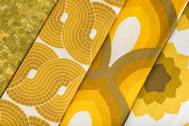 Slávka Pecháčková, textilné metráže, 70. roky 20. storočia. Zo zbierky Slovenského múzea dizajnu. Foto - Adam Šakový