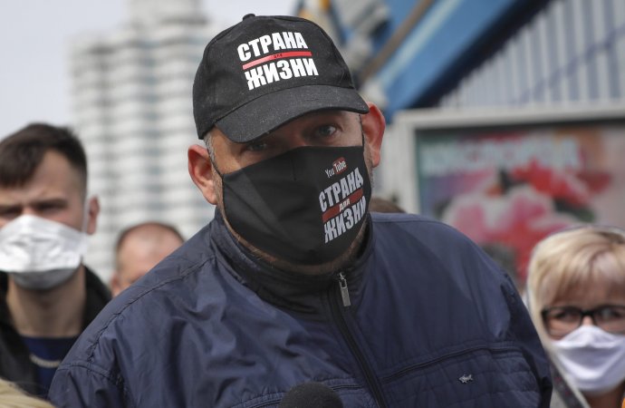 Siarhej Cichanovský, bloger a manžel líderky bieloruskej opozície v exile. Foto - TASR/AP