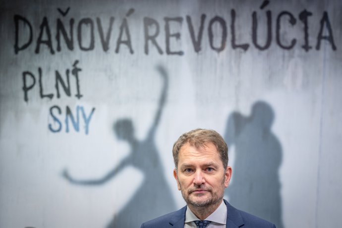 Igor Matovič v decembri 2021, keď predstavoval svoju "daňovú revolúciu". Foto N - Tomáš Benedikovič