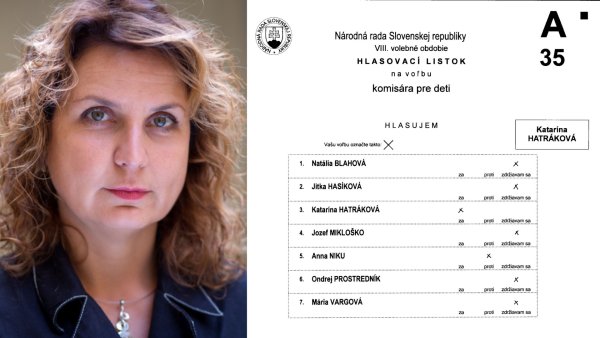 Hatráková má pri voľbe komisárky pre deti výhodu, hlasuje totiž sama za seba