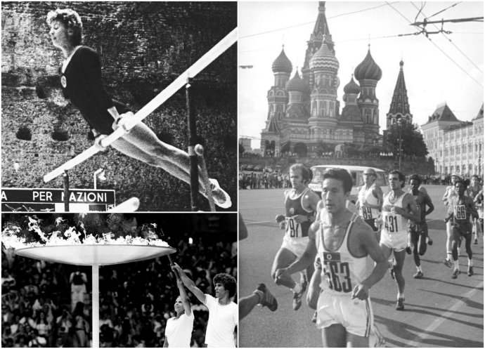 Na olympiáde v roku 1956 sa mohlo zúčastniť aj ZSSR a gymnastka Larisa Latyninová získala 4 zlaté. Olympiádu v roku 1976 (snímka dole) bojkotovalo 26 afrických krajín, hry v Moskve vyše 60 štátov. Foto - TASR/AP, Wikimedia